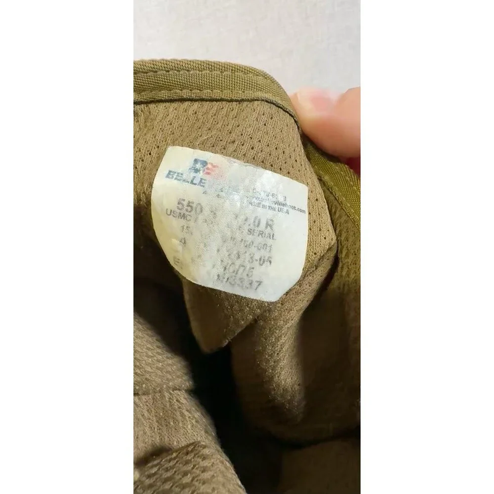 Belleville 550 ST USMC Steel Toe Combat Boots Coyote Tan Men 12 Faded Size Tag